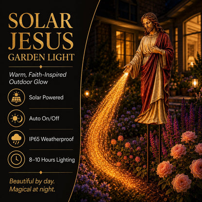 Solar Jesus garden light