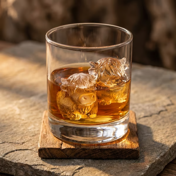 🐮 Mini Highland Cow Ice Cube & Dessert Mold 🧊🍪 Cute 3D Ice for Drinks, Parties & Gifts💕