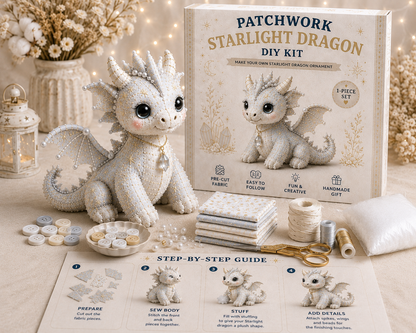 DIY Patchwork Dragon Kit – Craft Your Own Magical Collectible Dragon Plush🔥Last 4 hours🔥🎁For Your Family❤