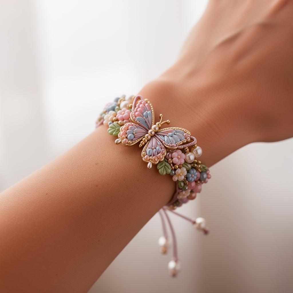 🔥50% Off Last Day - -🦋🌼Enchanted Garden Charm Bracelet DIY Kit Series✨🐝🐞