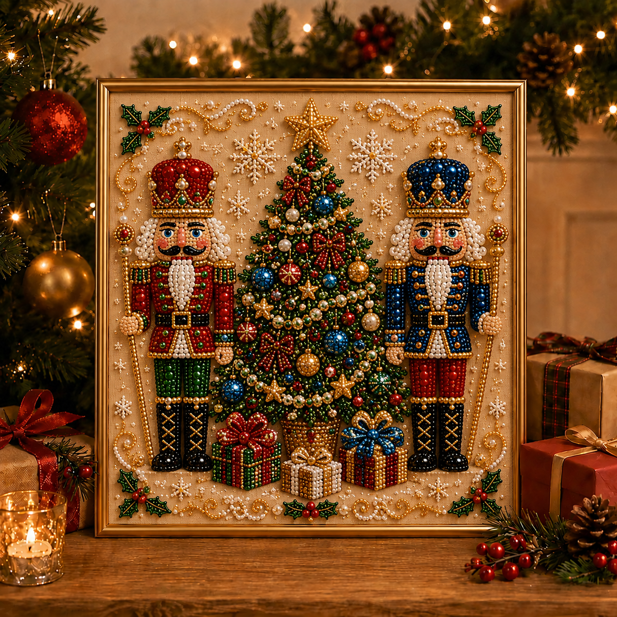 Red and Blue Nutcracker