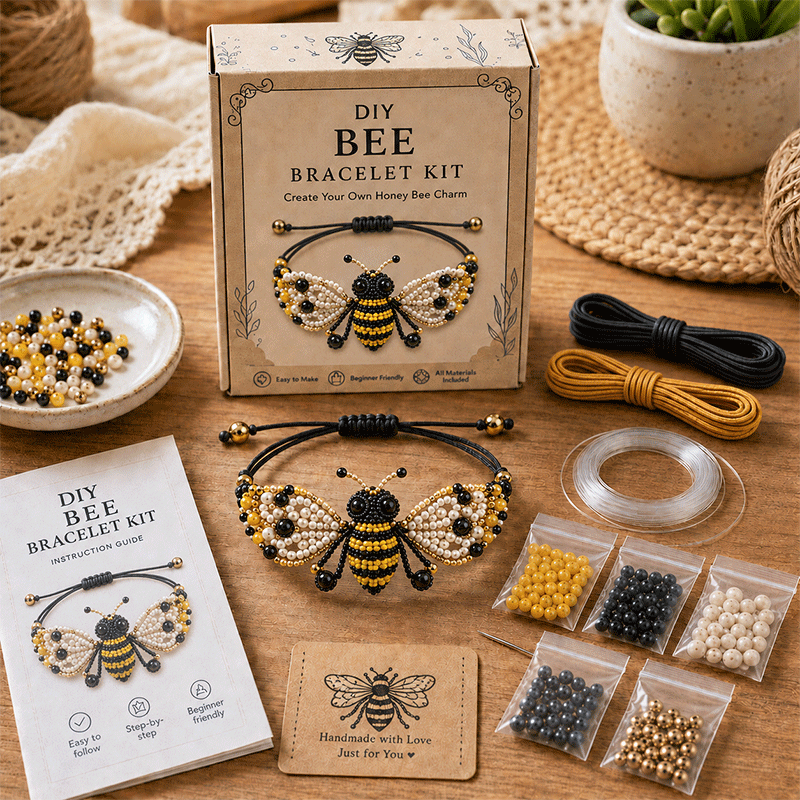 DIY Beaded Bracelet Making Kit 💎✨ – Relaxing Jewelry Craft Set for Beautiful Handmade Bracelets