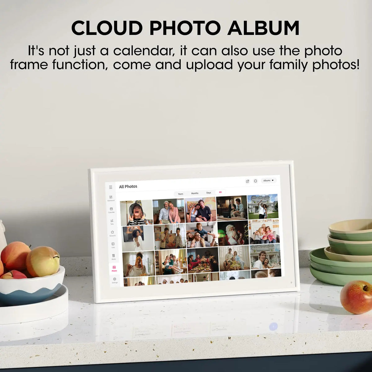 Digital calendar photo frame mode