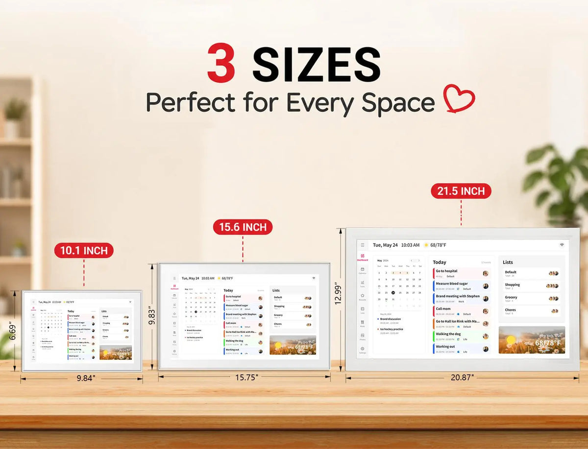 Smart calendar size comparison